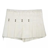 KYLETHOMASW  -  Summer Sexy Low-waist Sweet Cool Skirts New Pleated A-line Skirt for Women Fashion Street All-match Faldas Mujer