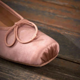KYLETHOMASW  -  Brand New Women Satin Ballet Shoes Square Toe Bow Knot Low Heel Pumps Vintage Soft Slip-on Sweet Wedding Pumps Casual Shoes