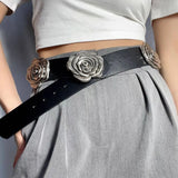 KYLETHOMASW  -    Rose Wide Belt for Women Decorative Belt Paired with Skirt Versatile Suit Coat Wide Waist Belts Premium Fashion Accessories