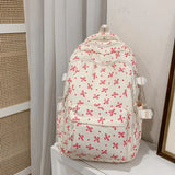 KYLETHOMASW  -  Bow Print Mochilas Mujer High Capacity Mochila Lightweighte Bag Student Bolsas Preppy Style Backpack Sweet Bags for Woman