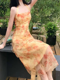KYLETHOMASW  -  Elegant and Chic Women Fashion Floral Dress Halter Sleeveless Bodycon Slim Casual Beach Holiday Clothes Female Vestidos New Robe
