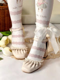 KYLETHOMASW  -  Elegant Summer Original Lolita Ruffle Edge Pearl Edge Women's Shoes Thick Heel Sandals Versatile Daily Japanese Lo Shoes Women