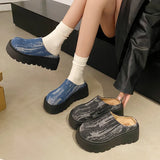 KYLETHOMASW  -  Female Shoes Cover Toe House Slippers Platform Winter Footwear Luxury Slides Fur Flip Flops Loafers 2025 Soft Designer Plush