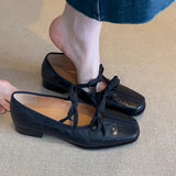 KYLETHOMASW  -  Women Flats Loafers Shoes Summer Square Toe Sandals Fashion Woman Sandals Casual Trend Brand Lolita Dress Zapatos De Mujer