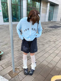 Kylethomasw Y2k Japanese Denim Shorts Women Harajuku Fashion Cartoon Embroidery Baggy Summer Jeans Short Streetwear Vintage Bottoms