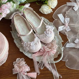 KYLETHOMASW  -  Trend Bow Mary Jane Women Shoes Elegant Temperament Soft Sole Lace Lolita High Heels Beautiful Princess Shoes for Women Tacones