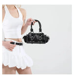 KYLETHOMASW  -  Vintage Pink Y2k Messenger Bag Purse Women 2025 Leather Rivet Chic Handle Casual Crossbody Bags Retro Hand Bag Aesthetic