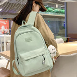 KIylethomasw Female Fashion High Capacity Waterproof College Backpack Trendy Women Laptop School Bags Cute Girl Travel Book Bag Package Pack