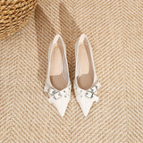 KYLETHOMASW  -  Women's Flat Shoes Fashionable Pointed Single Shoe New Belt Buckle Flat Single Shoes for Women Black Wide Heels Women