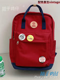 KYLETHOMASW  -  Schoolbag Female High School Students Retro Contrast College Style School Junior Students Casaul Laptop Backpack Girls