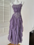 KYLETHOMASW  -  Korean Sweet Fairycore Long Dresses for Women Elegant Spaghetti Strap Ruffles Princess Party Dress Summer Slim Waist Vestidos