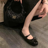 KYLETHOMASW  -  Spring/Summer New Women's Mary Jane Shoes Fashion Bow Shoes Casual Low Heel Dresses Street Style Shoes