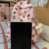 KYLETHOMASW  -  High-capacity Schoolbags Women Ins Korean  All Match Star Printing Laptop Bags Kawaii Y2k Fashion Students Backpacks Streetwear