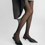 KYLETHOMASW  -  Polka Dot Silk Stockings Spring Collection Women's Thin 0D Anti-Catch  Knot Sexy White Pantyhose Night Study Room