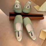 KYLETHOMASW  -  New Summer Spring Fashion Buckle Strap Women Mary Janes Flats Shoes Casual Female Round Toe Soft Dress Ladies Flat With  Shoes
