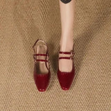 KYLETHOMASW  -  Med High Heel Sandal for Women Espadrilles Platform Round Toe Female Shoe All-Match Medium High-heeled Elastic Band Comfort Lacq