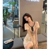 KYLETHOMASW  -  French Short-sleeved 2025 Summer New Style Sweet and Slim-reducing Dress