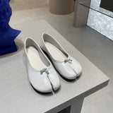 KYLETHOMASW  -  Soft-faced Soft-soled Pig's Feet Split-toed Women's Leather Ballet Mary Jane Single Flat Bottom Shoes