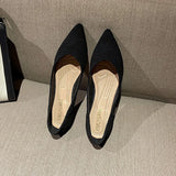 KYLETHOMASW  -  New Striped Fabric Ballerinas Woman Soft Bottomed Flats Big Size 42/43 Shoes Ladies Pointed Toe Dress Loafers Green Ballets