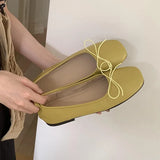 KYLETHOMASW  -  New Spring Fashion Butterfly-Knot Women Ballet Flats Shoes Shallow Female Soft Footwear Dress Ladies Flats Slip On Shoes