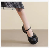 KYLETHOMASW  -  New Style Women Pumps Mary Janes Shoes Fashion Elegant Chunky Platform High Heels Women Shoes Bow Ankle Buckle Party Shoes