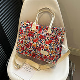 KYLETHOMASW  -  Women Stylish Crossbody Bag Large Capacity Polka Dot/Floral Chic Hobo Bag Adjustable Strap Multi-pockets for Party Vacation