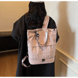 KYLETHOMASW  -  New Women Vintage Simple Backpacks Outdoor Travel Grunge Underarm Bags Y2k Aesthetic Cargo Solid Shoulder Handbags Trendy