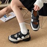 KYLETHOMASW  -  Women's Retro Fashion Casual Thick Soled Mary Jane Shoes New Autumn Versatile Shallow Mouth Comfortable Chunky Single Shoes