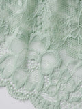 KYLETHOMASW  -  Women Vintage Mesh Babydoll Dresses Fairy Lace Mini Dress Y2k Floral Lace Trim Ruffle Chic Kawaii Harajuku Short Dress