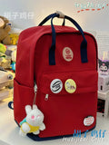 KYLETHOMASW  -  Schoolbag Female High School Students Retro Contrast College Style School Junior Students Casaul Laptop Backpack Girls