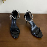 KYLETHOMASW  -  Luxury Rhinestones Women Heels Sandals Shoes Fashion Round Toe Female Ankle Strap Footwear Party Ladies High Heels Shoes Pumps