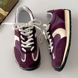 KYLETHOMASW  -  Designer Forest System Round Toe Sneakers Women 2025 Trendy Mix Color Flat Shoes New Retro Sports Shoes Casual Soft Sneakers