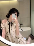 KYLETHOMASW  -  Japanese Kawaii Mini Dress Women Casual Elegant Lolita Dress Female Outwear Beach Style Even Party Clothing Summer Chic Print