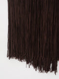 KYLETHOMASW  -  Sexy Solid O-Neck Sleeveless Backless Hollow Out Tassel Maxi Dress Women Summer Bodycon Zipper Long Dress Club Beach