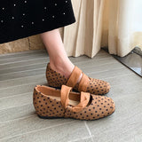 KYLETHOMASW  -  Sweet Spring Auutmn Women Dot Mary Jane Shoes Round Toe Shoes Ladies Concise Daily Dress Comfortable Ballet Flats Shoes 367