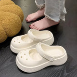 Kylethomasw Platform Kawaii Slides Shoes Cute White Summer 2024 Women's Slippers and Ladies Sandals on Beach Thick Normal Top Designs Vip 39