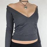 KYLETHOMASW  -  American style vintage gray big V-neck hooded slim fit top with large pockets and spliced sports and casual hoodie