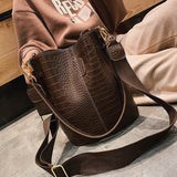 Kylethomasw Fashion Women New Pattern Single Shoulder Bucket Large Capacity Broadband Messenger Bag Handbags Luxury Handbag