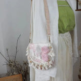 KYLETHOMASW  -  Rose Flower Bag Shoulder Crossbady Bags for Woman Personalized Bolsa Original Bolsos mujer Travel Bolsas Lolita Sac Femme
