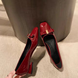 KYLETHOMASW  -  Spring Autumn New Leather Shoe for Woman Fashion Korean Style Soft Sole Anti-slippery Versatile Elegant Office Single Shoes