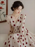 KYLETHOMASW  -  Wave Dot Dress 2025 Early Autumn New Women's Wear Beautiful and Unique  women clothing  bodycon dress