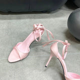 KYLETHOMASW  -  Luxury Female Butterfly-Knot Footwear Pumps Ladies High Heels Shoes Fashion Pointed Toe Women Thin Heels Shoes 2025 New