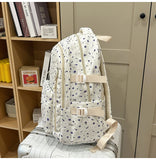 KYLETHOMASW  -  Floral Print Mochilas Mujer High Capacity Mochila Student Bag Japan College Style Bolsas Commuter Backpack Bags for Woman