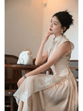KYLETHOMASW  -  New Chinese Style 2 Piece Set Women's Spring Summer Zen Outfit Minimalist Design Elegant Top Skirt