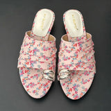 KYLETHOMASW  -  New Summer Wedges Slippers Women Metal Buckle Fashion Fashion Sandals Ladies Comfort Low Heel Leopard Flip Flops Female Slides