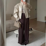 KYLETHOMASW  -  Polka Dot High Waist Trousers Spring and Summer New Commuter Trousers