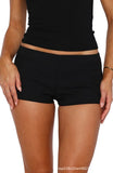KYLETHOMASW  -  Sexy Low Waist Mini Shorts Tight Fit Three-quarter Length Polyester Blend Comfortable Urban Style Commute Basic Style Shorts