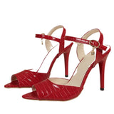 KYLETHOMASW  -  Women Sandals Summer New Fashion Fish Mouth Sandals Pumps Buckle Strap Stilettos Ladies Sexy Closed Toe Sandals High Heels Women