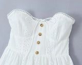 KYLETHOMASW  -  Sexy Lace Wrap Chest Slim Fit Dress French Fashion Blogger Off Shouder White Summer Mini Dress Women