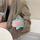 KYLETHOMASW  -  Y2K Star Shape Phone Case for iPhone 18 Pro Max 15 16 17 Pro Max Cute Silicone Crossbody Strap Hair Clip Kawaii Cover for Girls